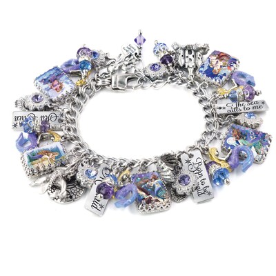 Mermaid Charm Bracelet, Ocean Jewelry - image1